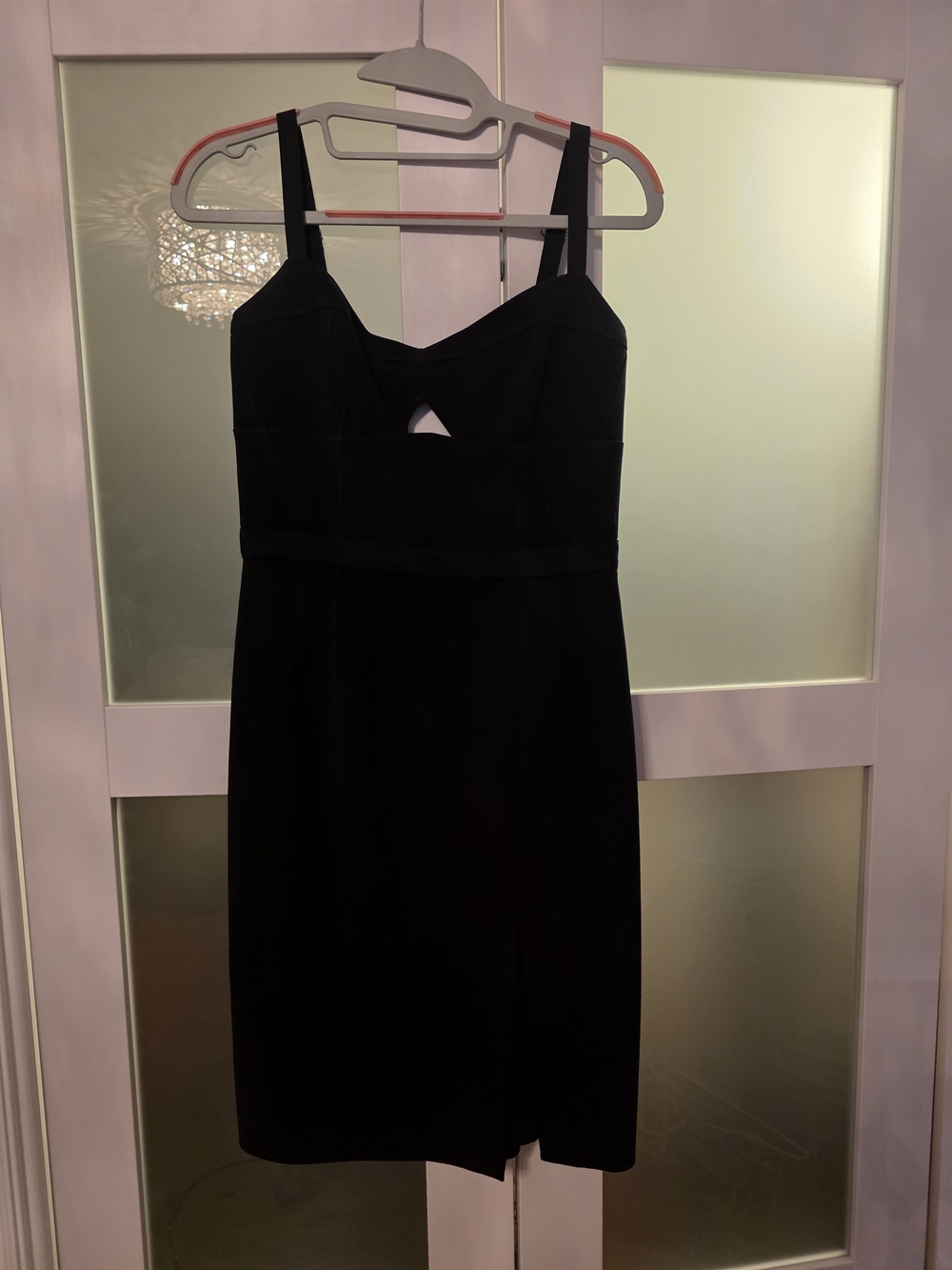 Club Monaco Black Mini Dress with Front Cutout
